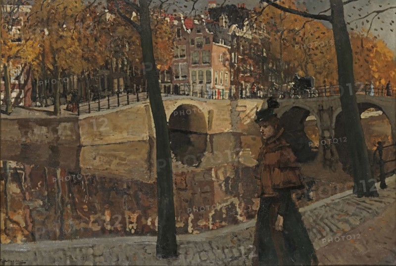 View of the Keizersgracht, corner Reguliersgracht in Amsterdam, 1895.