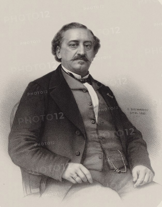 Portrait of the composer Friedrich von Flotow (1812-1883), 1856.