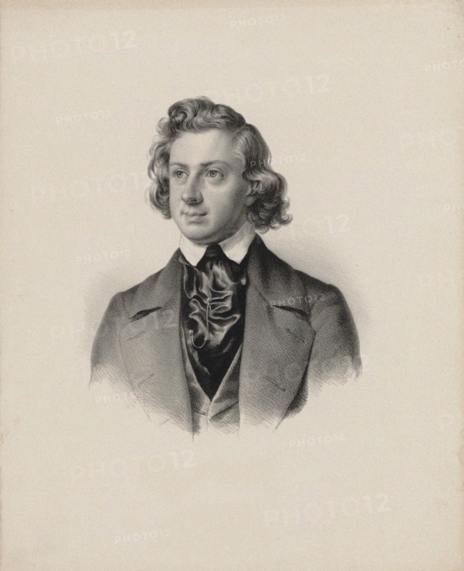 Portrait of the composer Niels Wilhelm Gade (1817-1890), 1845.