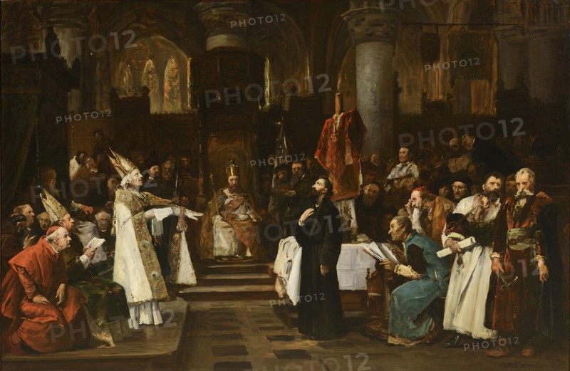 John Hus before Council of Constance, before 1882.
