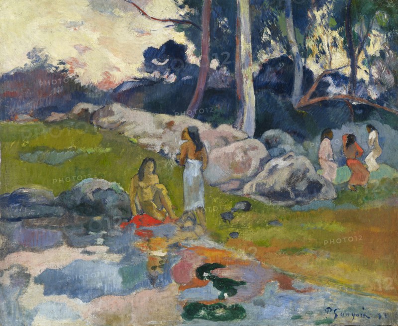 Women at the Banks of River, ca 1892.