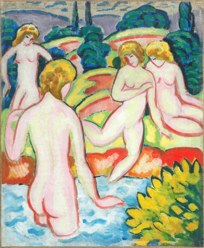Bathers with Trees, 1910.