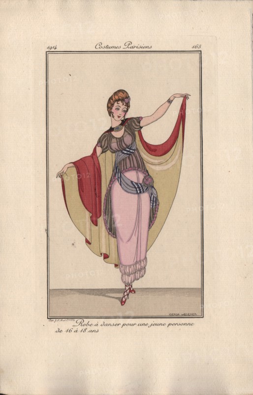 Dance dress for girls from 16 to 18 years, 1914.