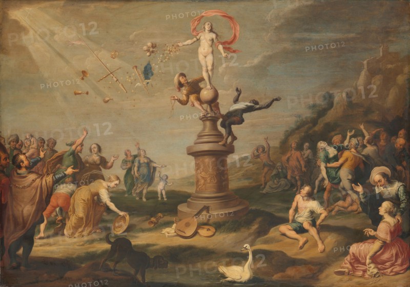 Fortuna shares her gifts, Mid of 17th cen..