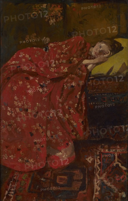 Girl in a Red Kimono (Geesje Kwak), c. 1895.