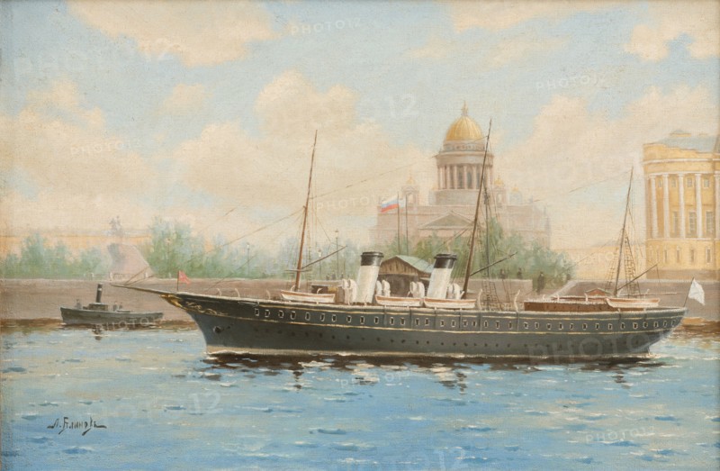 Imperial Yacht Standart on the Neva River, .