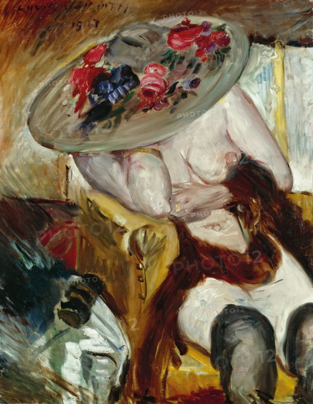 Italian woman in yellow chair, 1912.