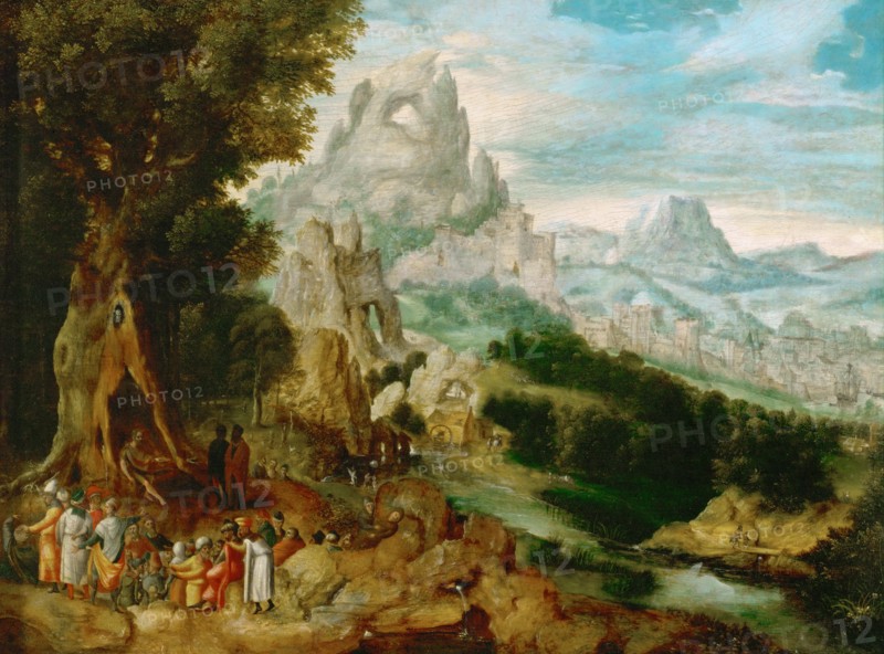 Landscape with Saint John the Baptist Preaching, ca 1535-1540.