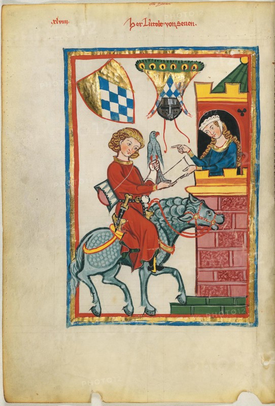 Leuthold of Seven (From the Codex Manesse), Between 1305 and 1340.