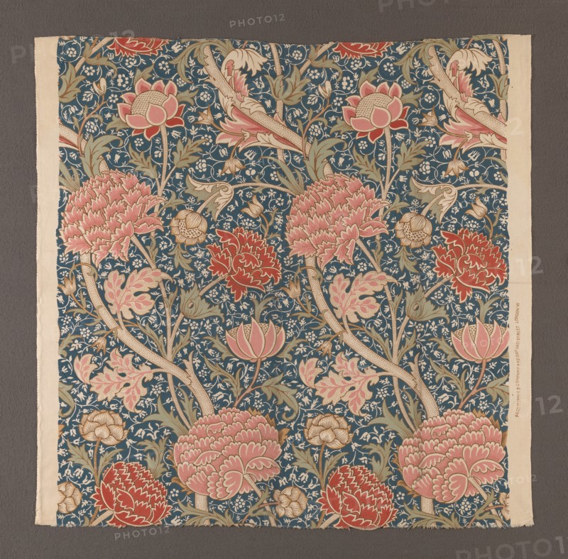 Light cotton fabric, hand-printed, 1884.
