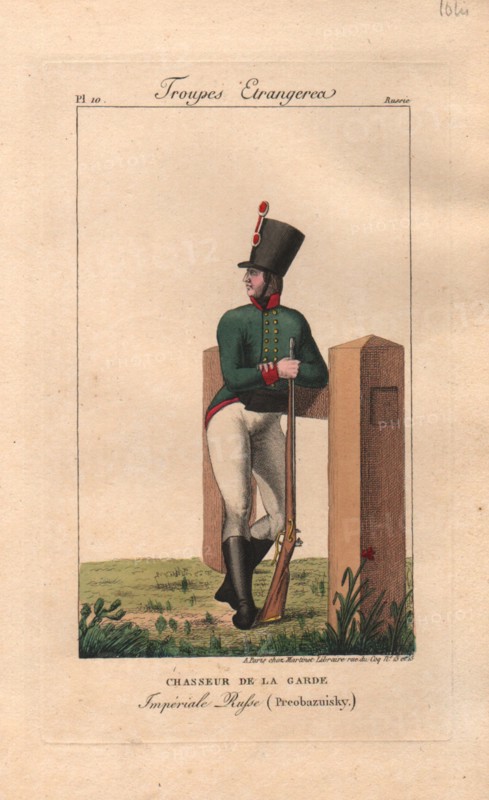 Light infantryman of the Preobrazhensky Regiment , 1816-1822 .