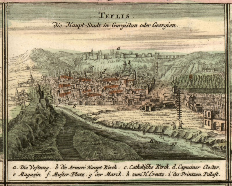 Map of Tiflis, 1762.
