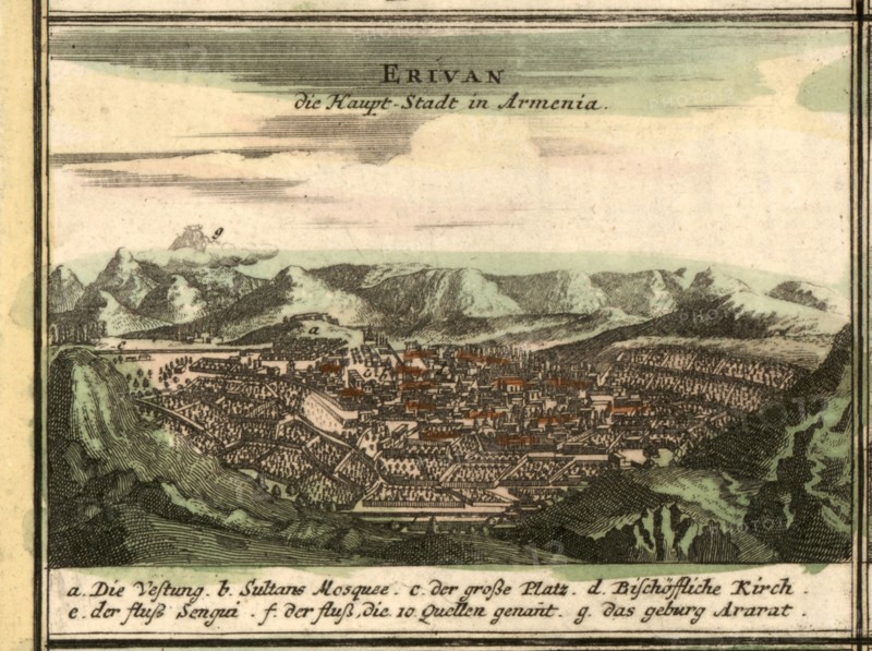 Map of Yerevan , 1762.