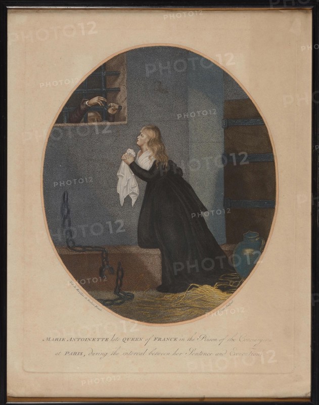 Marie Antoinette at the Conciergerie, ca 1797.