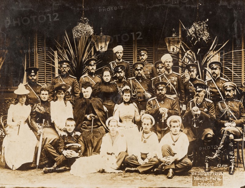 Members of the Romanov family at the summer military manoeuvres in Krasnoye Selo, 1892.