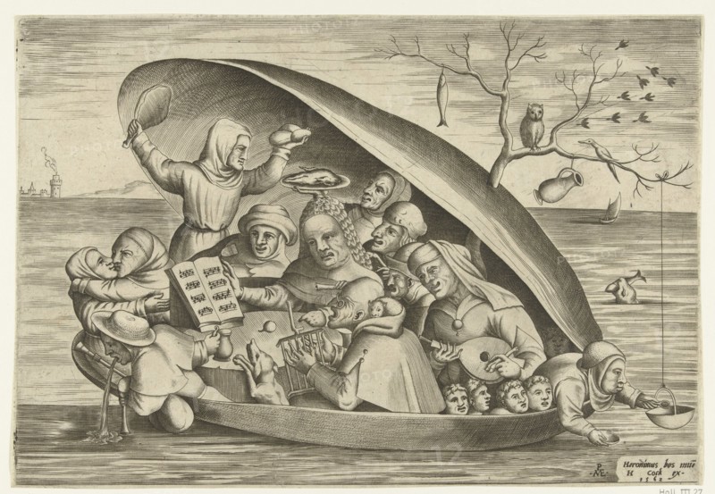 Merrymakers in a Mussel at Sea, 1562.