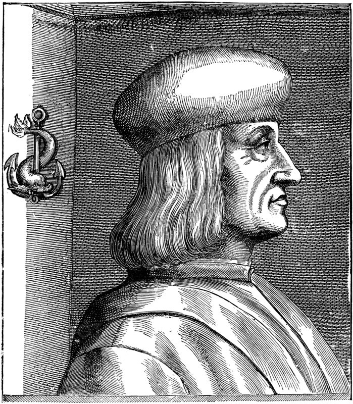 Portrait of Aldus Pius Manutius (1449-1515), 16th century.