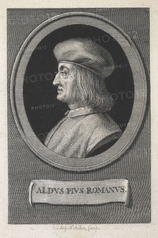 Portrait of Aldus Pius Manutius (1449-1515), 16th century.