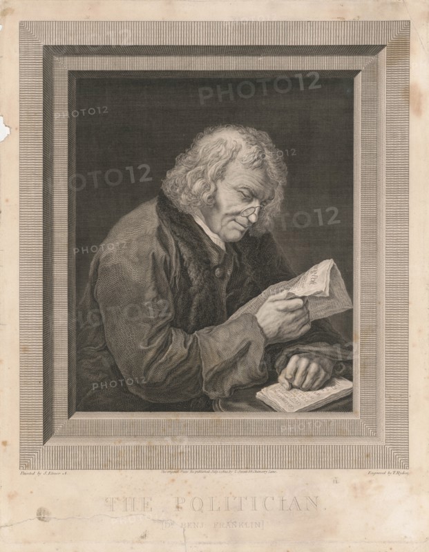 Portrait of Benjamin Franklin , .