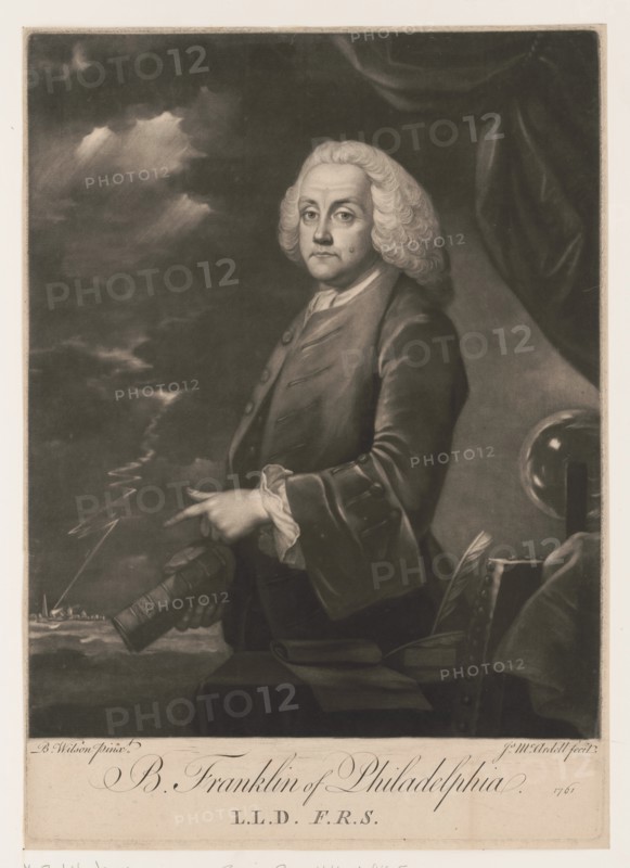 Portrait of Benjamin Franklin , 1761.