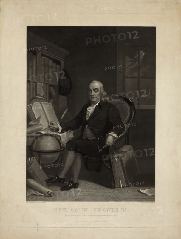 Portrait of Benjamin Franklin , 1847.