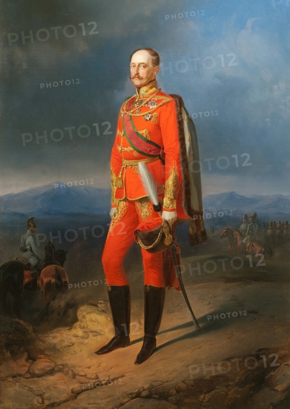 Portrait of Emperor Nicholas I (1796-1855) in Austrian Uniform, End 1840s.