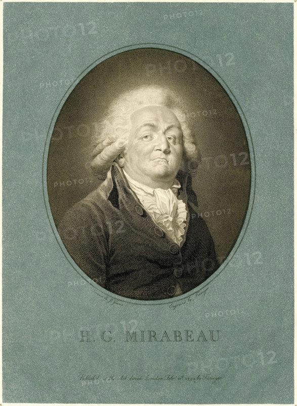 Portrait of Honoré Gabriel Riqueti, comte de Mirabeau (1749-1791), 1793.