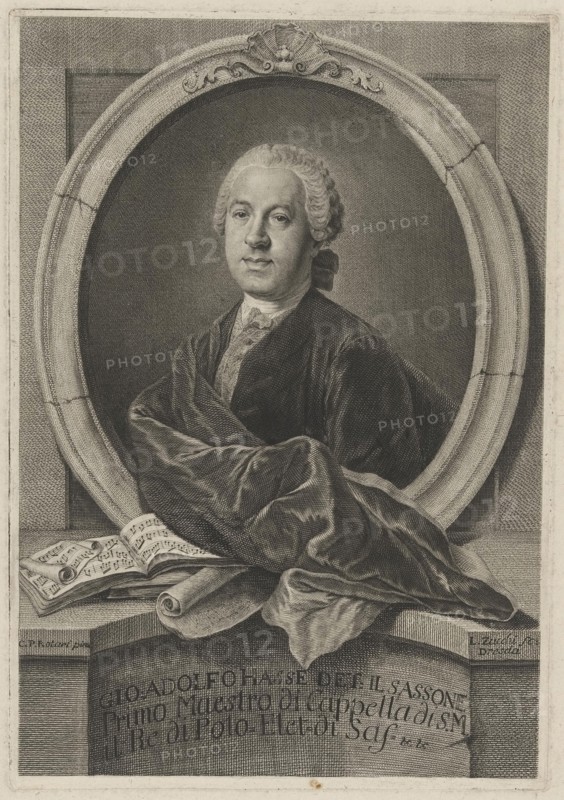 Portrait of the composer Johann Adolf Hasse (1699-1783), 1755.