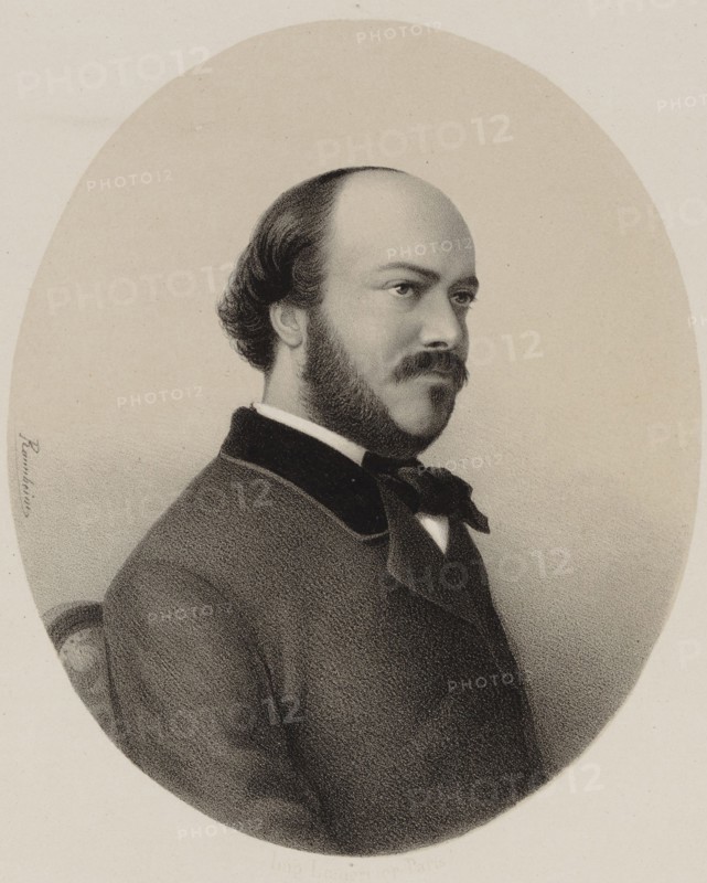 Portrait of the harpist and composer Félix Godefroid (1818-1897), 1855.