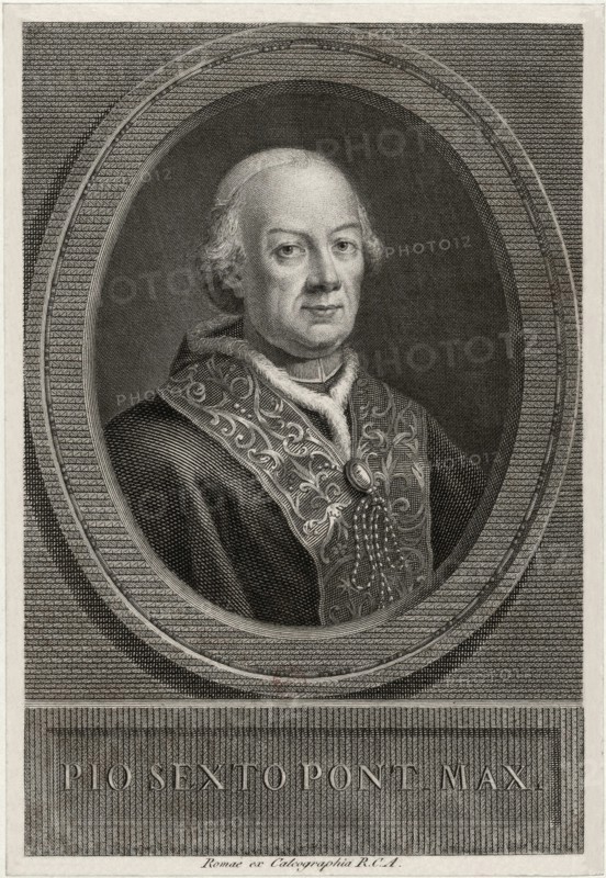 Portrait of the Pope Pius VI (1717-1799), .