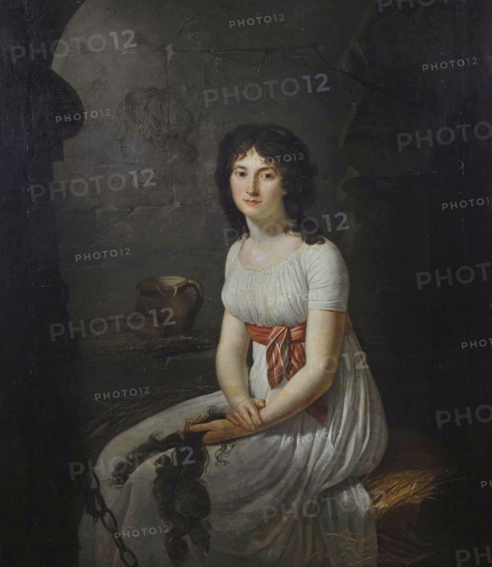 Portrait of Thérésa Tallien (1773-1835) in a cell in La Force Prison , 1796.