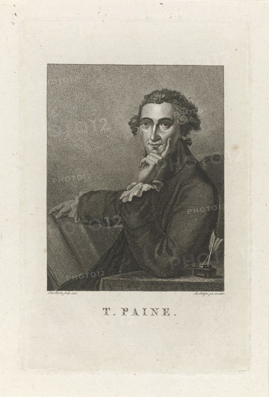 Portrait of Thomas Paine (1737-1809) , 1792.