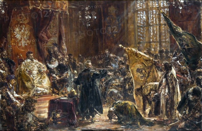 Presentation of Czar Vasili Shuisky by the hetman Stanislaw Zolkiewski at the Warsaw Sejm in 1611, 1