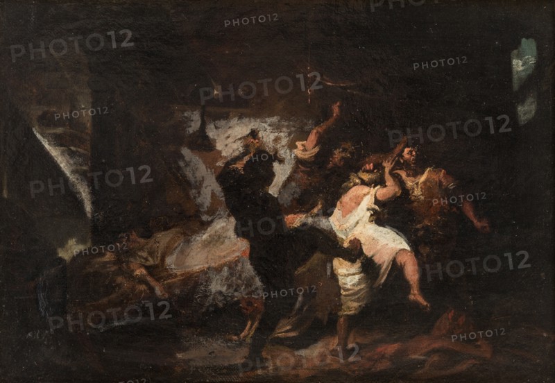 Scene from Don Quijote de la Mancha by M. de Cervantes, 1868-1870.