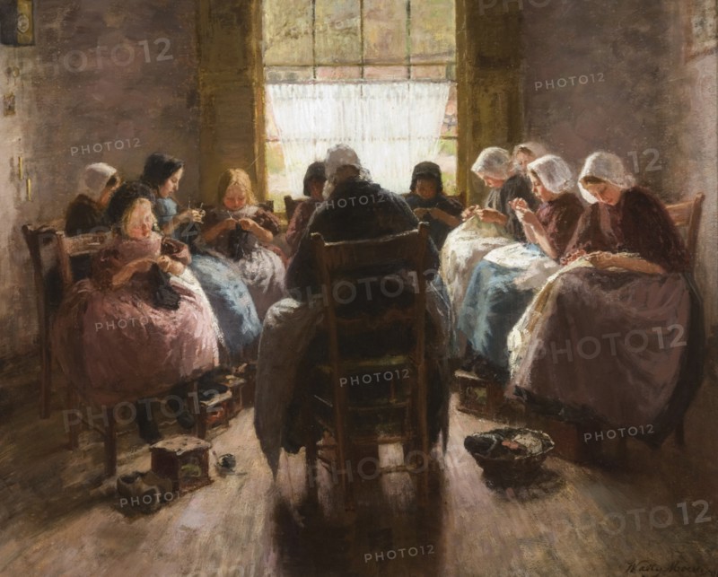 Sewing school in Huizen, 1891.