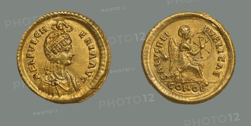 Solidus of Empress Aelia Pulcheria (399-453), 414-453.