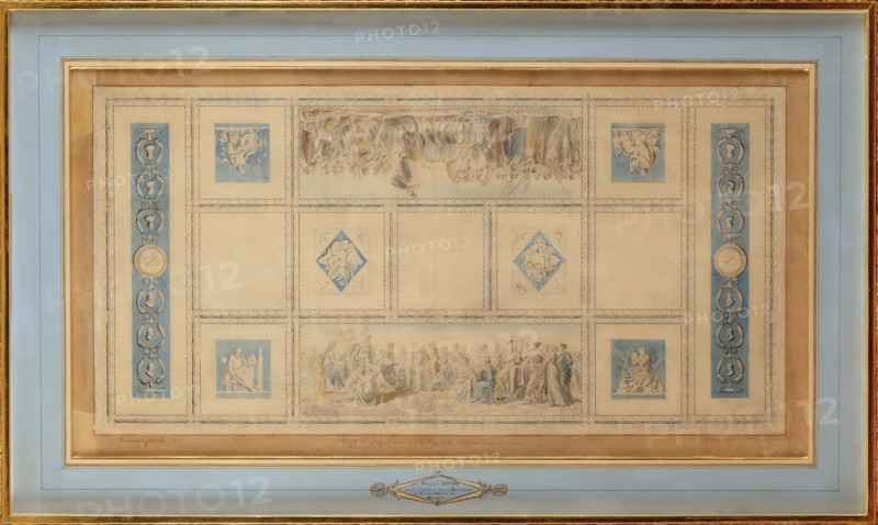 Study for the Painted ceiling of the library in the Conservatory, 1812.