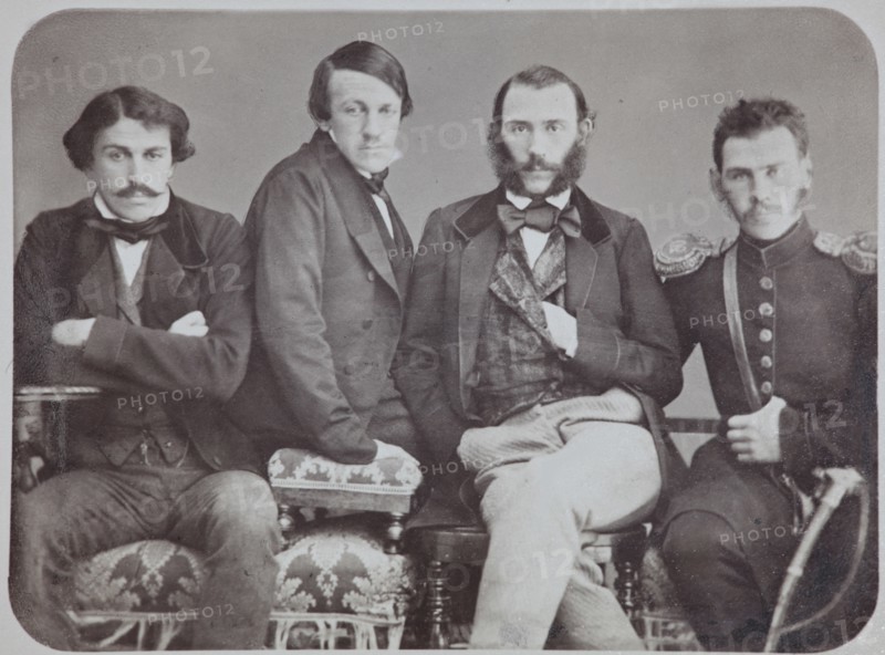 The Brothers Tolstoy: Sergei Tolstoy, Nikolai Tolstoy, Dmitri Tolstoy and Leo Tolstoy, 1850s.