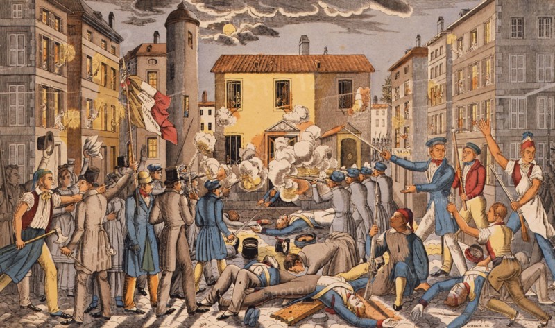 The Frankfurter Wachensturm on 3 April 1833, ca 1834.