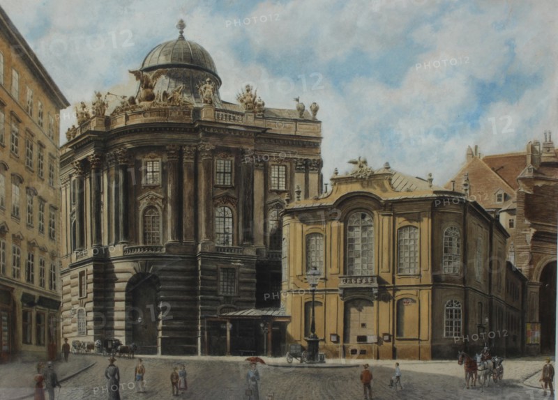 The old Burgtheater in Vienna, .