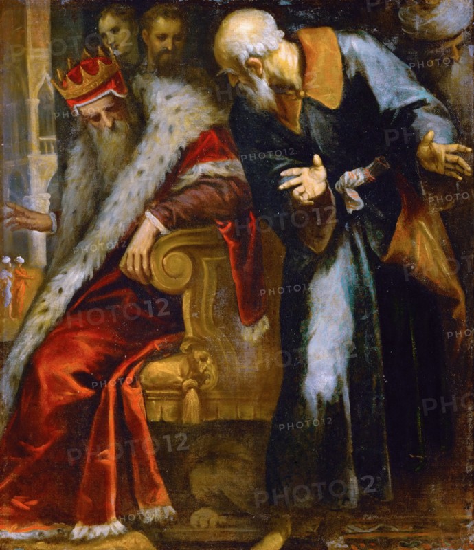 The Prophet Nathan rebukes King David, Early 17th cen..