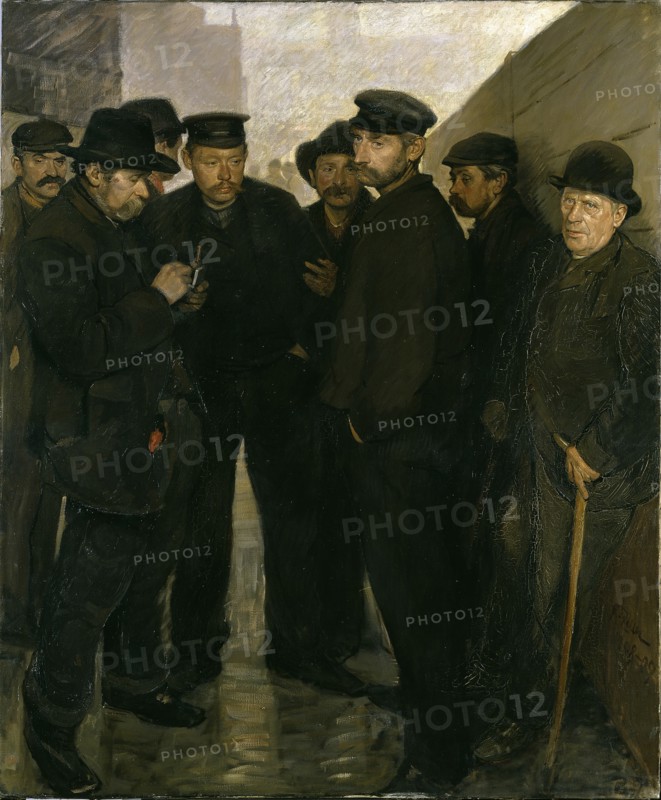 Unemployed (Day Laborers at the Port of Hamburg), 1908-1909.