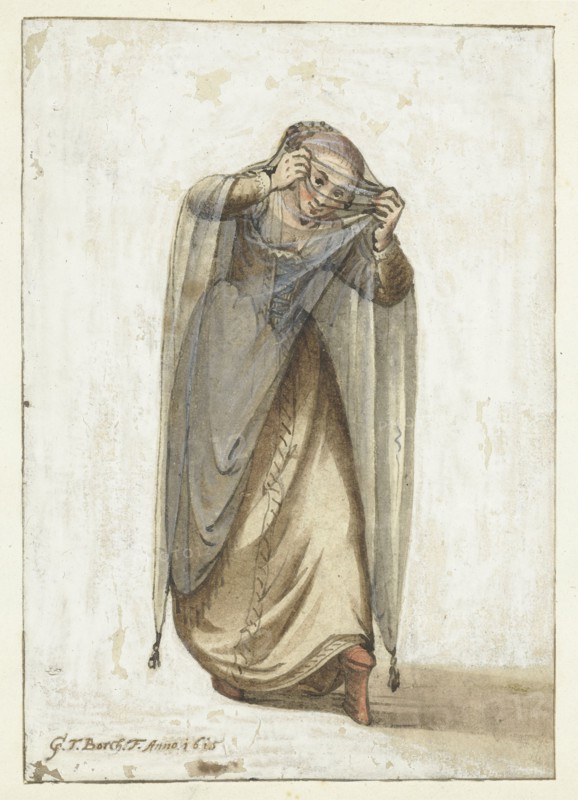 Venetian courtesan, Between 1660 and 1670.