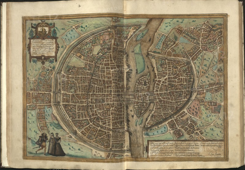 View of Paris , 1572.
