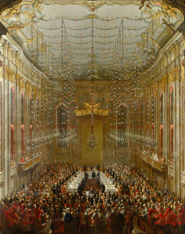 Wedding Supper in the Redoute Hall of the Vienna Hofburg, 1760, 1763.