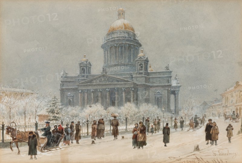 Winter Landscape with the Saint Isaac's Cathedral, 1869.