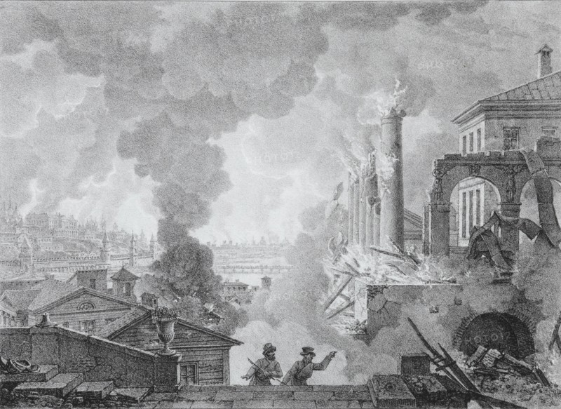 Fire of Moscow on September 1812 (The French in Moscow), 1824.