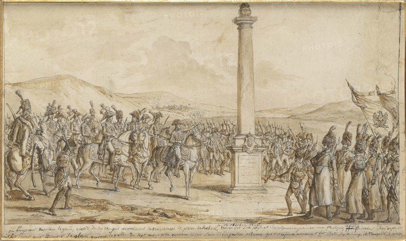Napoleon before the Rossbach column, 1806.