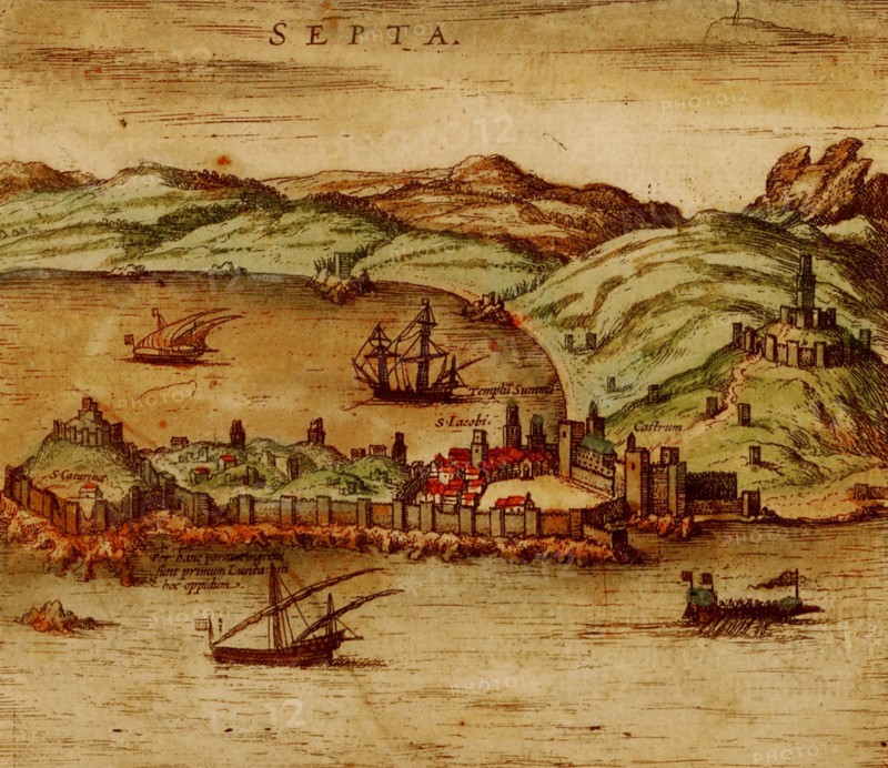 Ceuta (From Civitates Orbis Terrarum), 1572.