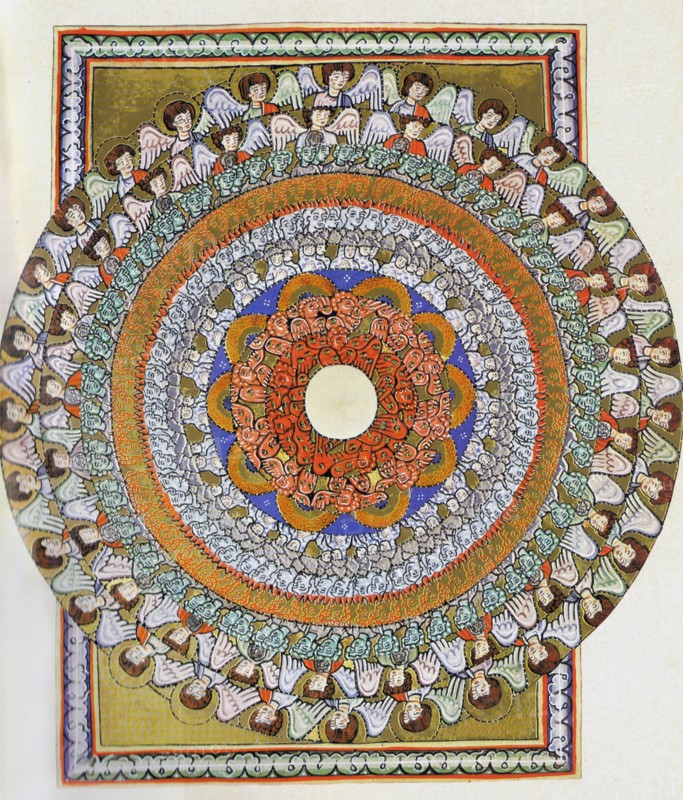 The Choir of Angels. Miniature from Liber Scivias by Hildegard of Bingen, c. 1175.